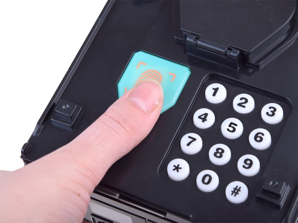 Játék pénzszállító számzáras persely PIN kódos nyitással 15 x 28 x13 cm, Fekete - Image 2