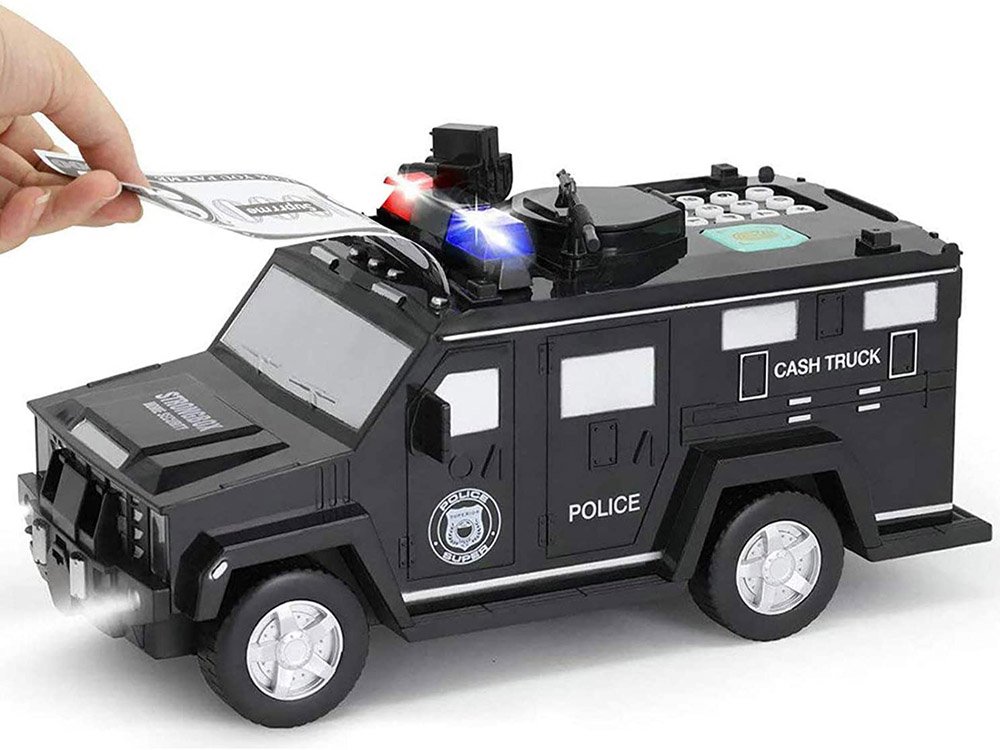 Játék pénzszállító számzáras persely PIN kódos nyitással 15 x 28 x13 cm, Fekete - Image 3