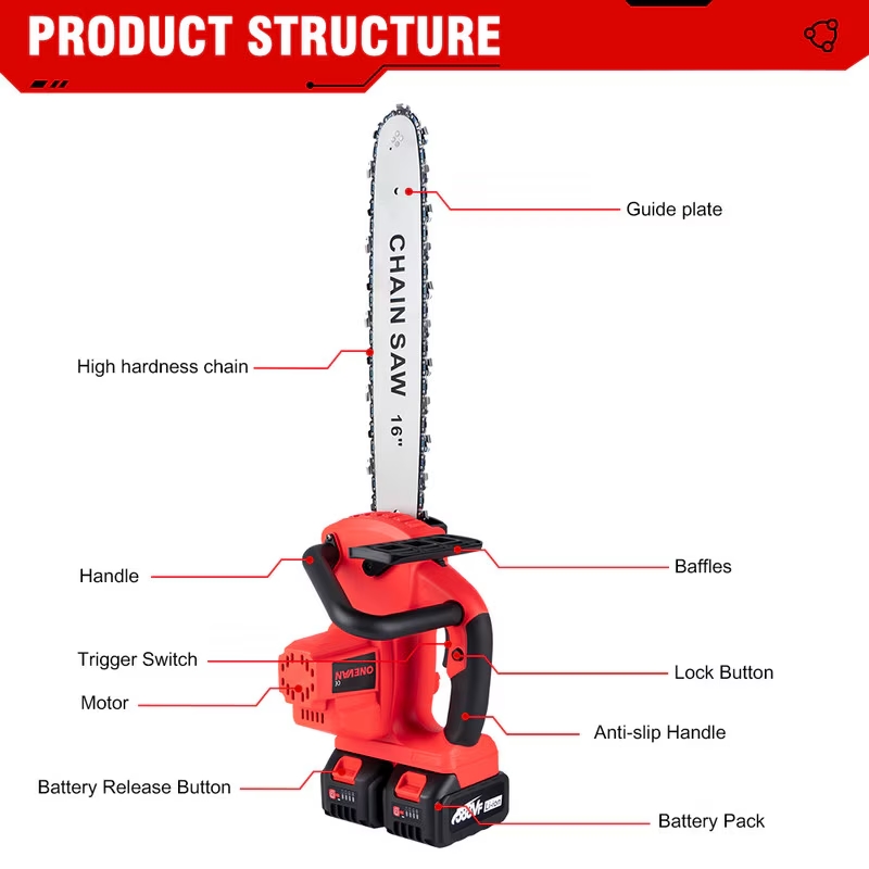 Kiyoshi KE24-462 2 akkus láncfűrész 88V 16 col - Image 2