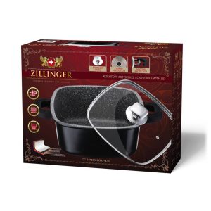 Zillinger ZL-803 gránit bevonatos indukciós lábas fedővel 24 cm-es
