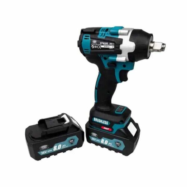 Dauerkraft DK-5001 Ütvecsavarozó szett kofferban 45 részes, 850 Nm, 2 x 36V 8000mAh - Image 7