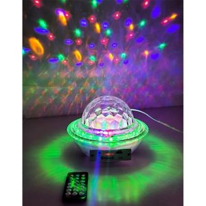 UFO Mágikus Disco Lámpa USB Foglalattal és Bluetooth hangszóró