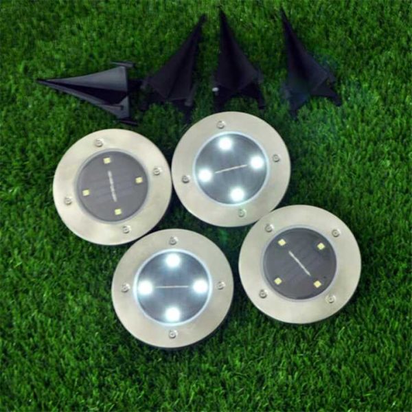 Disk Lights leszúrható 4db os napelemes kerti lámpa készlet - Image 4