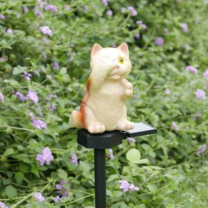 Cicás napelemes kerti lámpa, 45 cm - Image 3