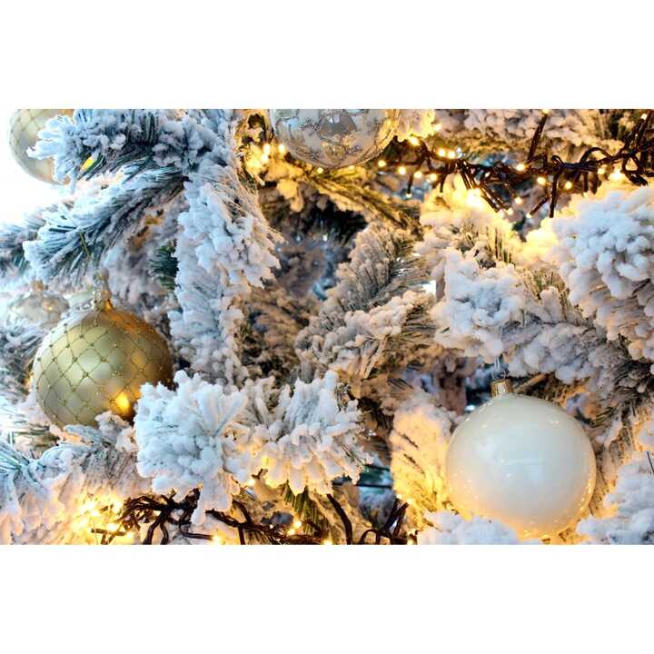 Havas Álom Jeges csillogású Extra Havas Műfenyő, Karácsonyfa állvánnyal180 cm - Image 2