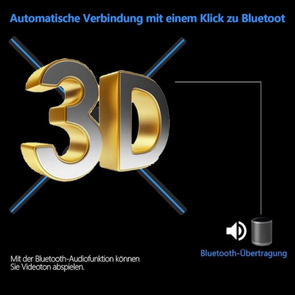Holografikus HD ledes ventilátor 3D hologramm kivetítő telefonos applikációval és távirányítóval - Image 13