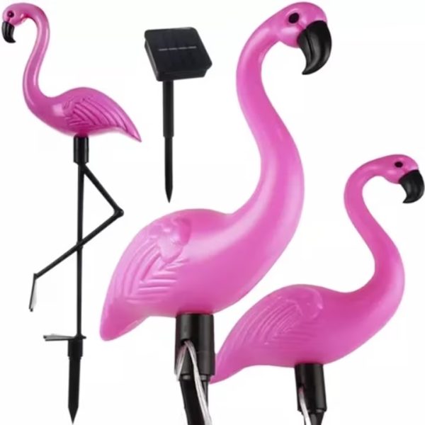 Flamingo napelemes lámpa készlet 18 x 6 x 52 cm, 3 x 2 LED, 3 darab - Image 6