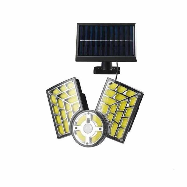 Napelemes, mozgásérzékelős kültéri COB LED reflektor, állítható panelekkel és távirányítóval - Image 7