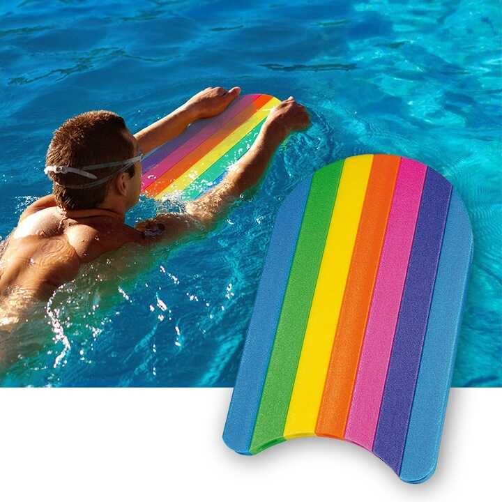 Szivárványos habszivacs úszódeszka gyerekeknek , 50 × 30,5 × 2,7 cm - Image 4