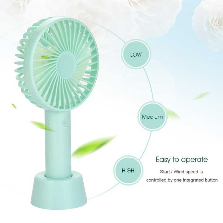 Hordozható kézi ventilátor , 3 féle fokozat , usb töltés , 4,5 W - Image 6