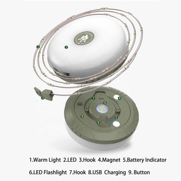 RGB LED Szalag 8m kihúzható mágneses tekercs kempingezéshez - Image 3
