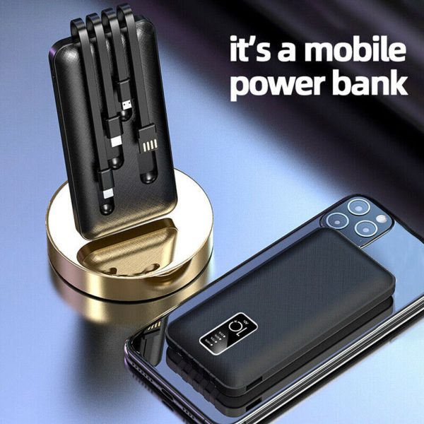 Mobil power bank 4 féle kábellel