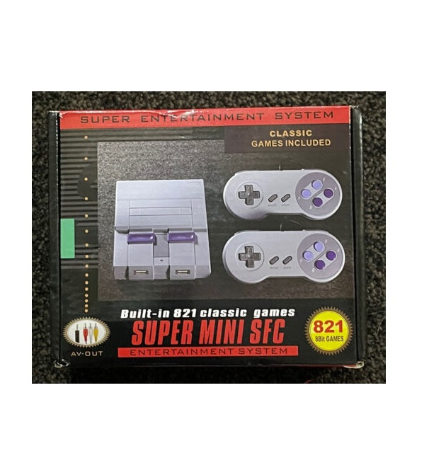 SFC-821 super mini retro játék konzol beépített játékokkal – 620 db játék, 2 karral - Image 3