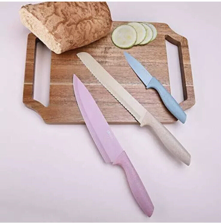 6DB-os Színes konyhai késkészlet ,rozsdamentes acél - Image 4