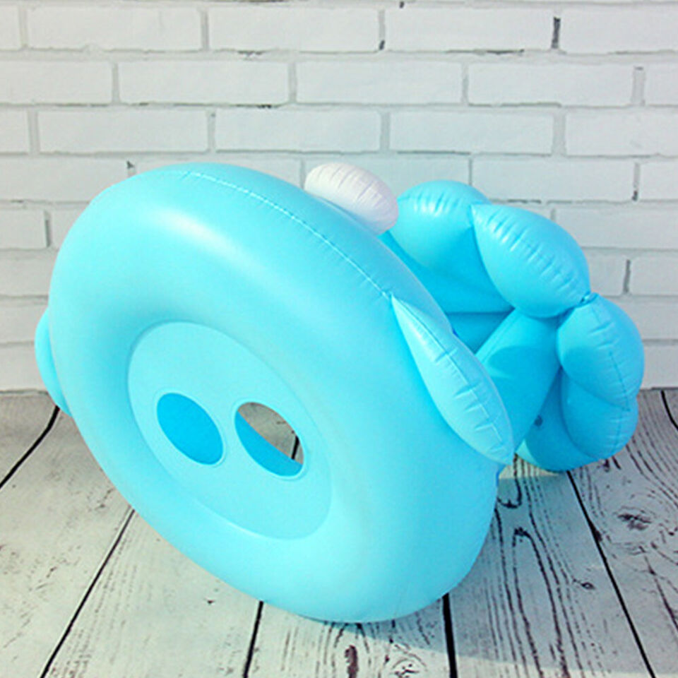 Felfújható ,beleülős gyerek úszógumi napellenzővel ,halacskás .kék és narancs színben - Image 4