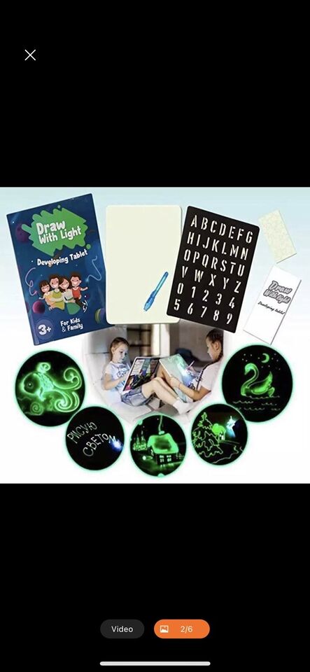 Foszforeszkáló rajztábla – varázslatos, világító rajztábla - Image 5