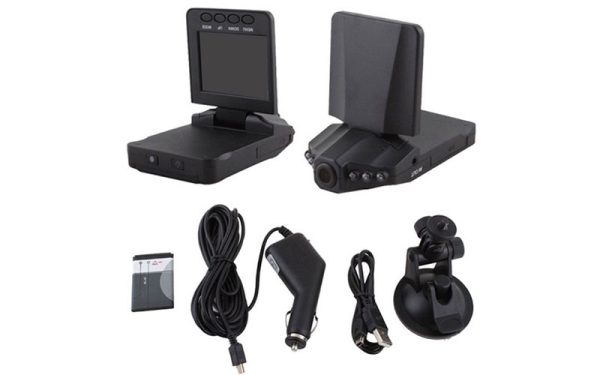 HD DVR vezetéströgzítő Kamera 360 fokban forgatható monitorral éjjelátó - Image 6