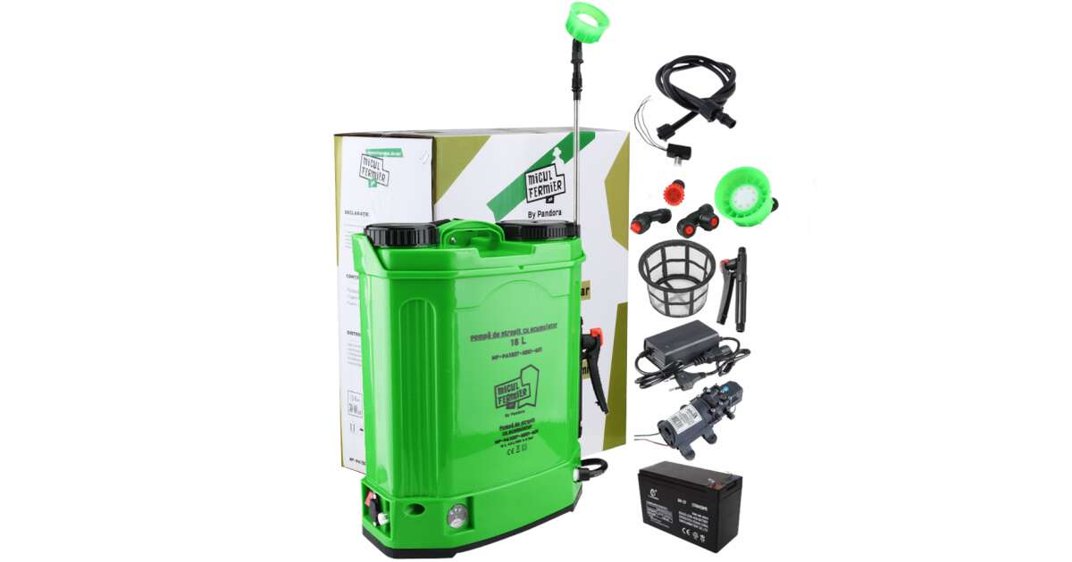 Akkumulátoros háti permetező/szivattyú 4 féle fejjel ,16 L .5.5bar. 12 V ,2,6 L/min - Image 2