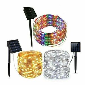 RGB színes, 10 méteres, napelmes led szalag - 100 led, kültéri - Image 5