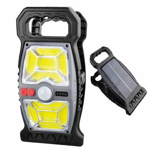 YX-667C Csíptethető mozgásérzékelős lámpa napelemes és USB Type-C töltéssel IP65