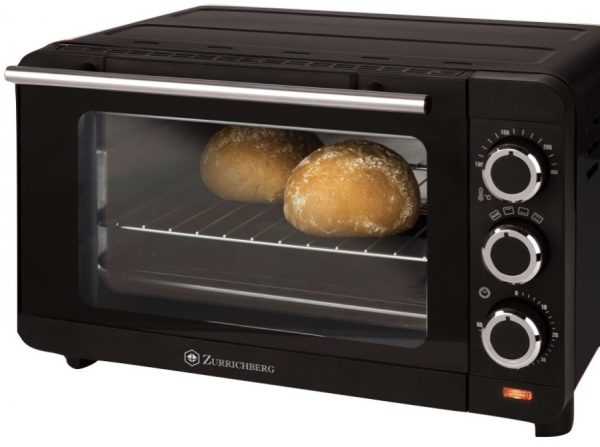 Zurrichberg ZBP-7646 mini sütő,4 féle funkcióval , 1200W, 49 cm × 25 cm × 31,5 cm ,Fekete