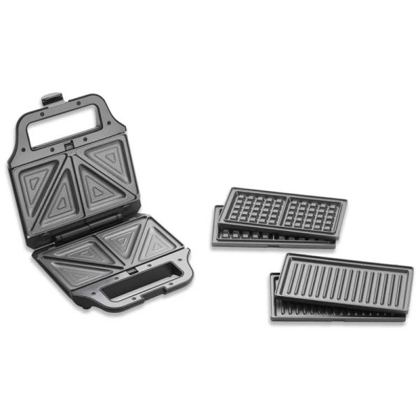 Szendvicssütő 3 az 1-ben, cserélhető belső elemekkel szendvicssütő, gofrisütő, grill - Image 2