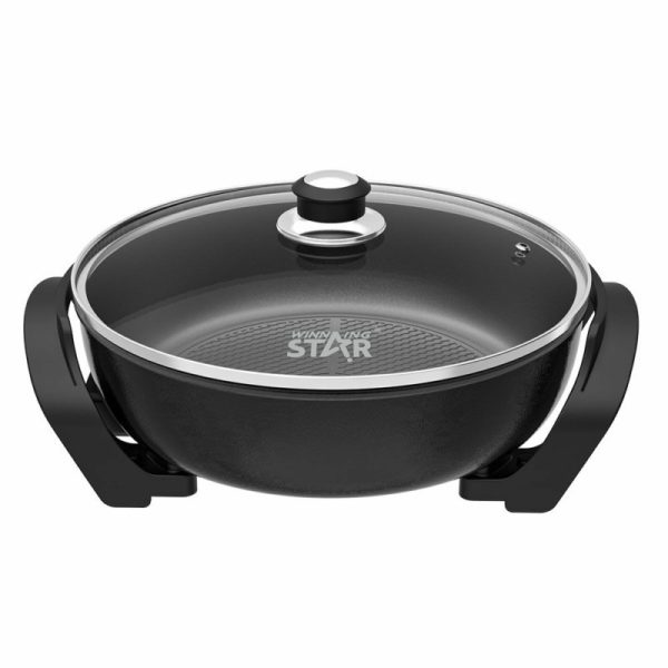 Elektromos  asztali serpenyő, tapadásmentes, 1500W , fekete - Image 4