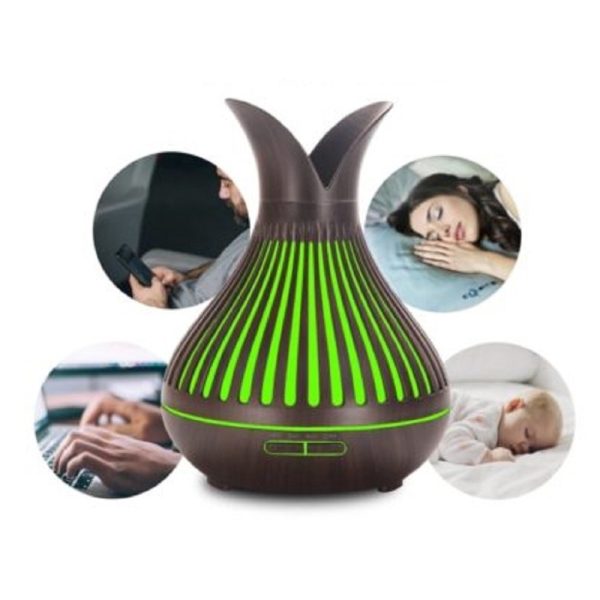 TULIP fahatású LED-es aroma diffúzor, színváltós aroma párologtató -Elegáns design,nyugtató illatok - Image 4
