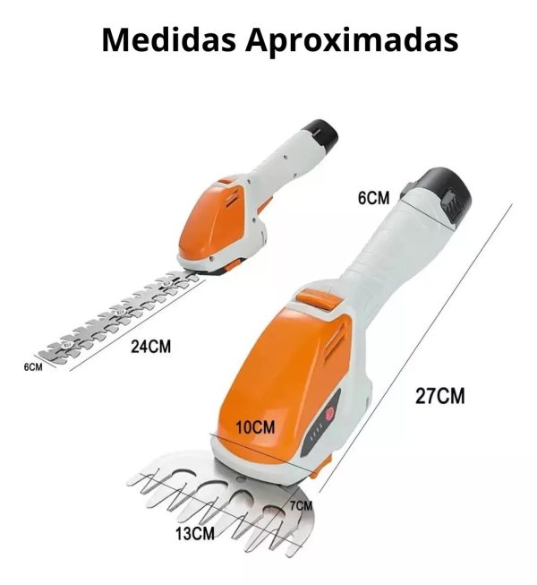 Akkus elektromos sövényvágó/fűnyíró 2 az 1-ben ,állítható magasságú fogantyú SL_0121 - Image 8