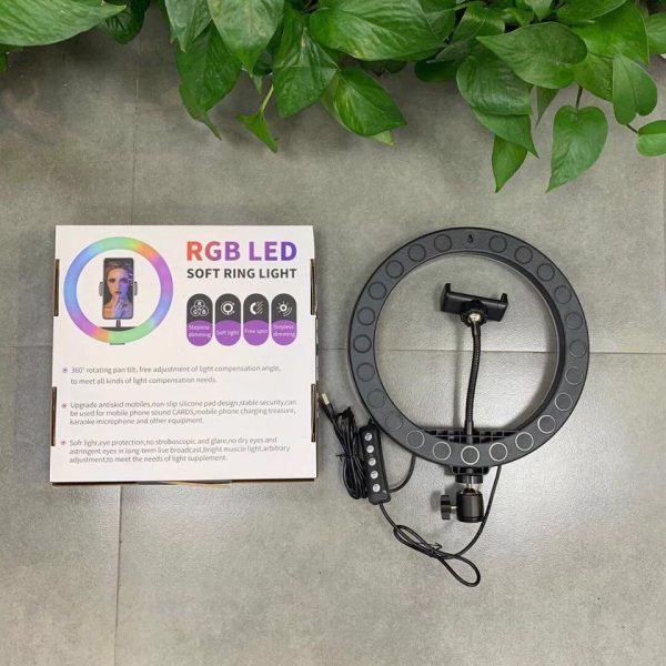 RGB Selfie Lámpa Tik Tok Állvánnyal Színes 33 cm - Image 19