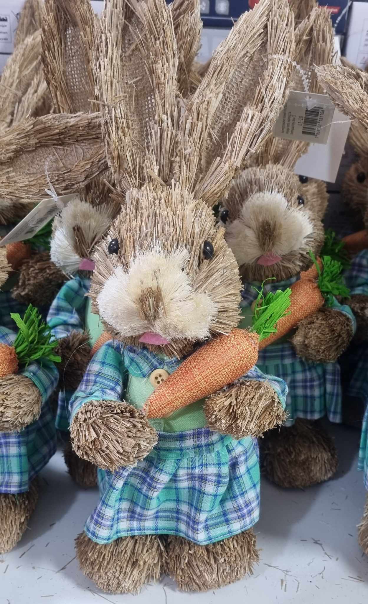 Szalmából készült húsvéti nyúl 35cm - Image 3