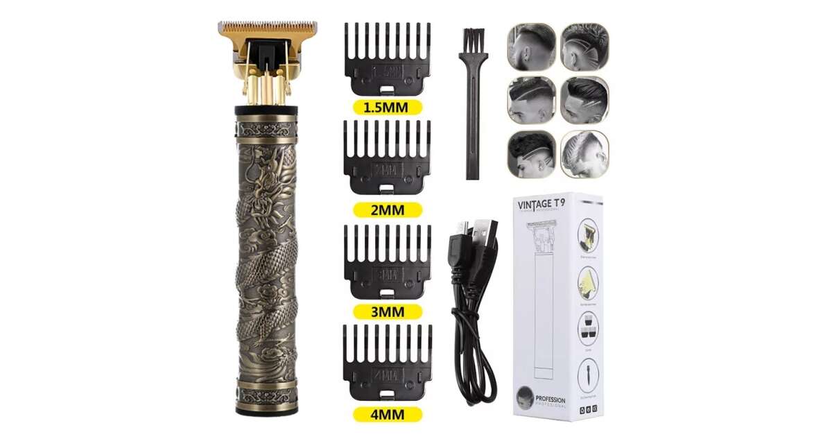 Vintage T9 hajvágó, szakállvágó és trimmelő készülék akkumulátorral - Image 3