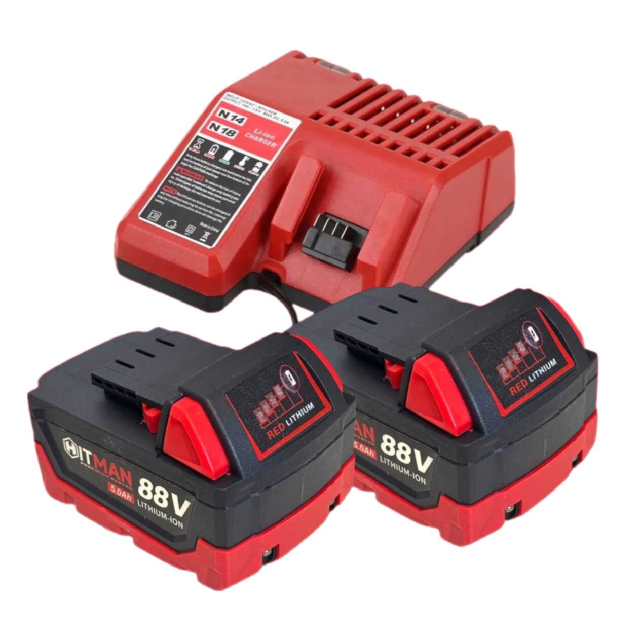 Hitman M18-6808XC Akkumulátoros Sarokcsiszoló 125mm 88V - Image 3