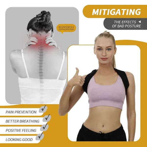 Uniszex tartásjavító, neoprén, univerzális méret, fekete - Image 2