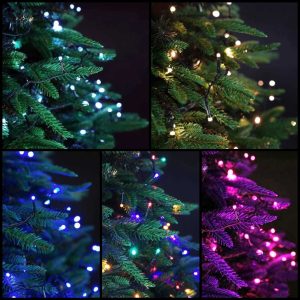 Karácsonyfa égősor 8 programmal, 100 LED-es 8.5m, Választható színben