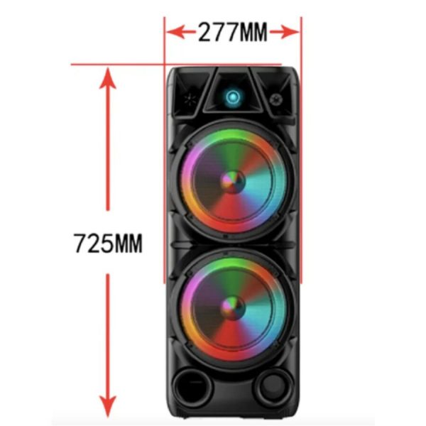 ZQS8215 vezeték nélküli, bluetoothos hangszóró ledes világítással, mikrofonnal - Image 4