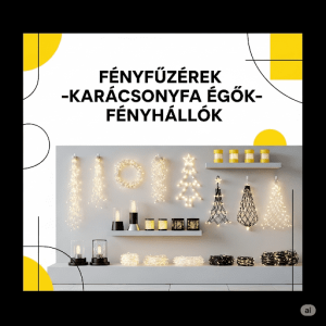 Fényfűzérek -Karácsonyfa égők-Fényhállók