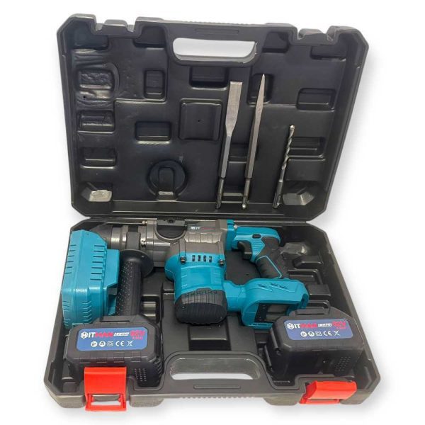 Hitman HT-CDM-6910R Akkus Véső-Fúrókalapács – 62V, 2in1, Kofferrel - Image 8