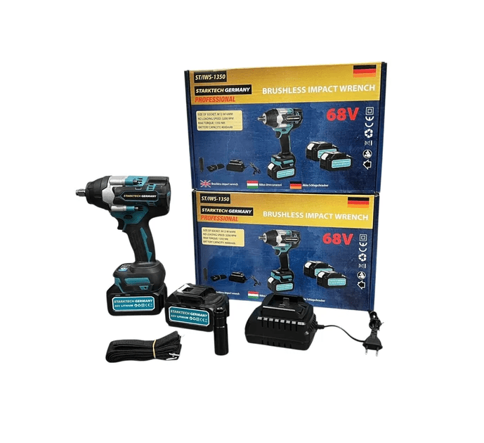 Starktech ST-IWS-1350 Akkus Ütvecsavarozó, 1350 Nm, 2x 4Ah Akkuval