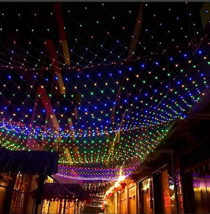Karácsonyi Fény háló díszvilágítás 1.6 m X 1.2 m RGB színes kültéri - Image 4