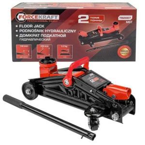 Forcekraft T82007 2T Hidraulikus Gördíthető Emelő, 5.5 kg, Piros