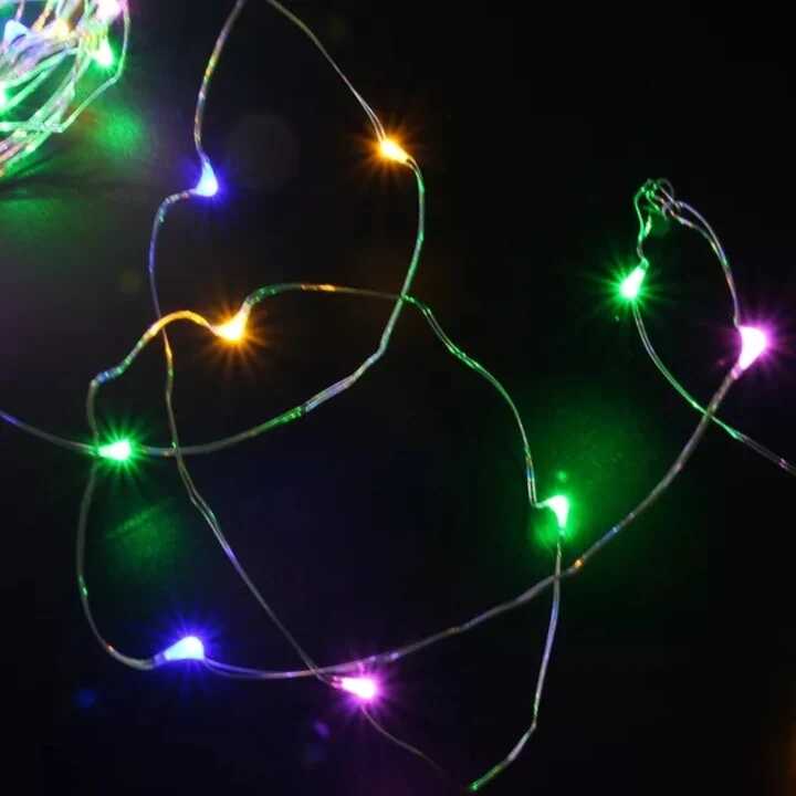 Drótfüzér Távirányítós 10 méter, Elemes, Többszínű RGB, 8 Programos - Image 2