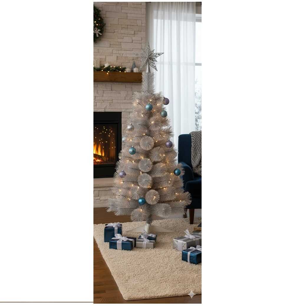 Szürke Hold Hosszútűlevelű műfenyő, karácsonyfa 90 cm - Image 4