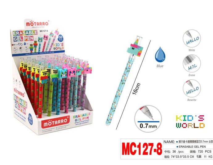 Radírozható zseléstoll , többféle mintázattal