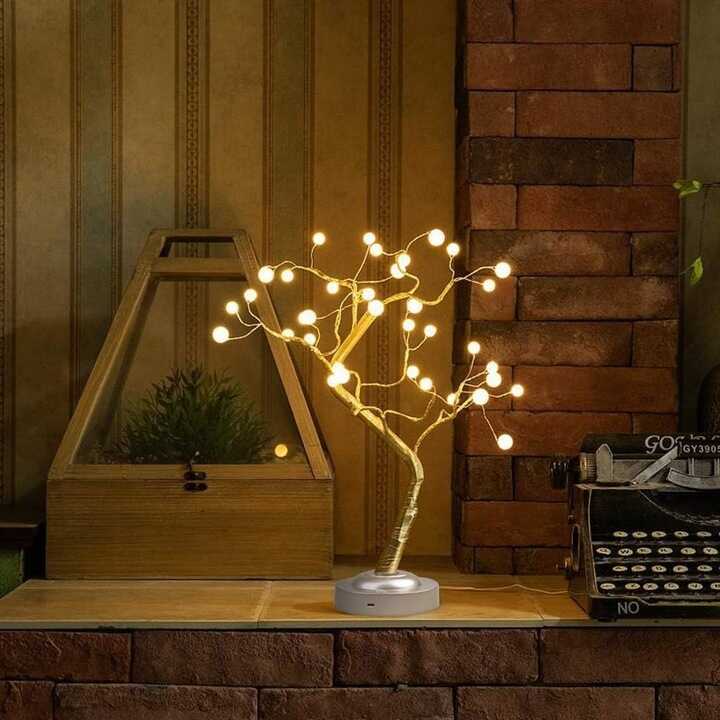 Asztali LED Bonsai (50 cm), Melegfehér, Elemes és Hálózati, Érintőkapcsolós - Image 11