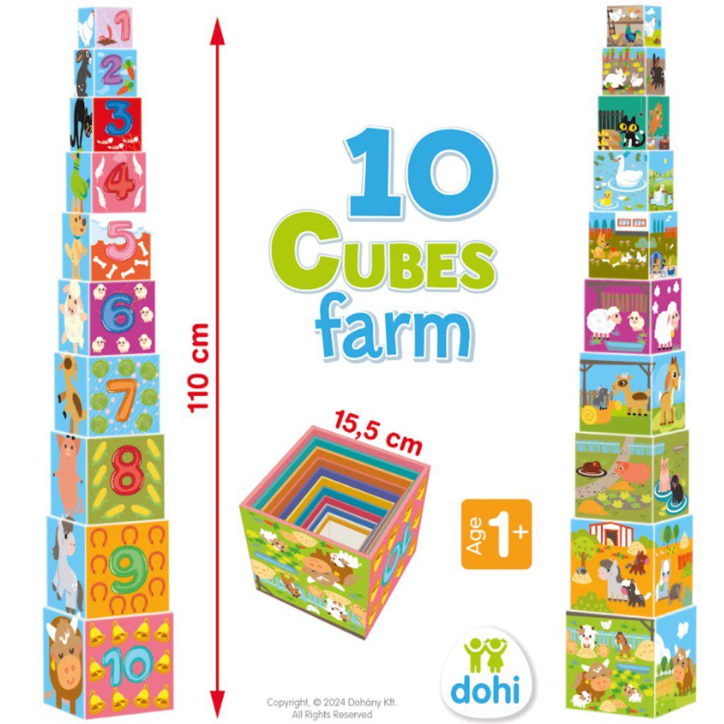 10 Cubes Forest építő játék gyerekeknek 10 darabos készlet - Image 2