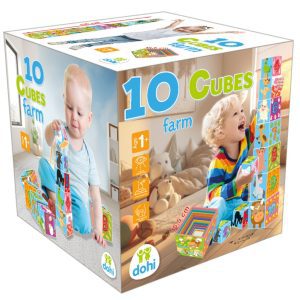 10 Cubes Forest építő játék gyerekeknek 10 darabos készlet