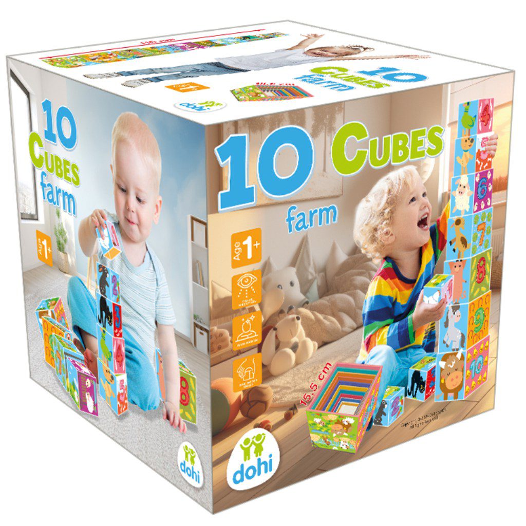 10 Cubes Forest építő játék gyerekeknek 10 darabos készlet