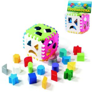 Kézség fejlesztő formaválogató csoda kocka játék