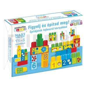 Figyelj és épitsd meg fejlesztő kocka játék kártyákkal